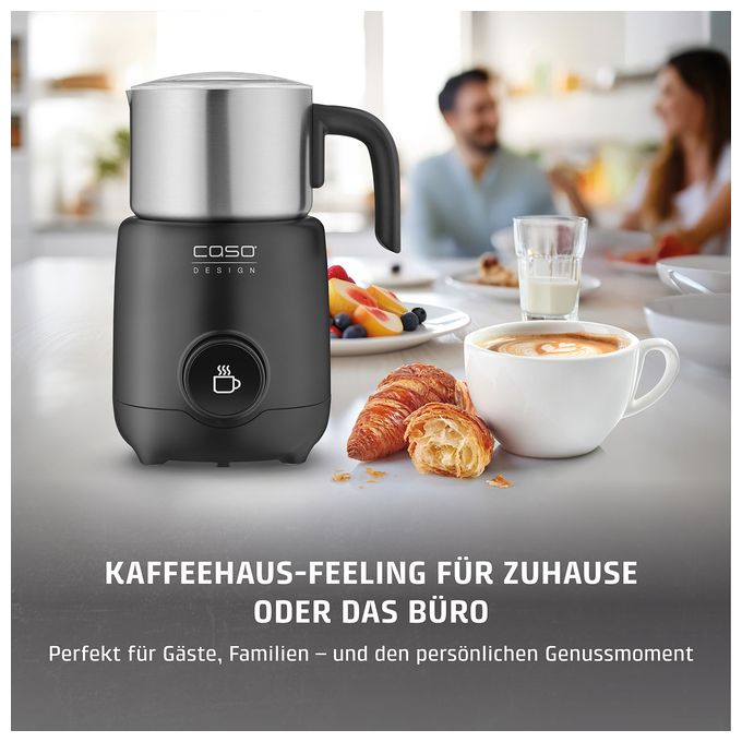 Milchaufschäumer Automatischer Milchaufschäumer/-wärmer ca. 350 ml  1667 PremiumLatte XL (Schwarz, Edelstahl) 