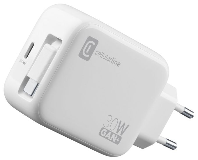 30-W-GAN+-LADEGERÄT MIT AUSZIEHBAREM KABEL UND USB-C-ANSCHLUSS 
