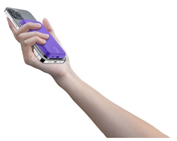 5000 mAh Powerbank USB Typ-C Kabelloses Laden  Magsafe (Violett) 