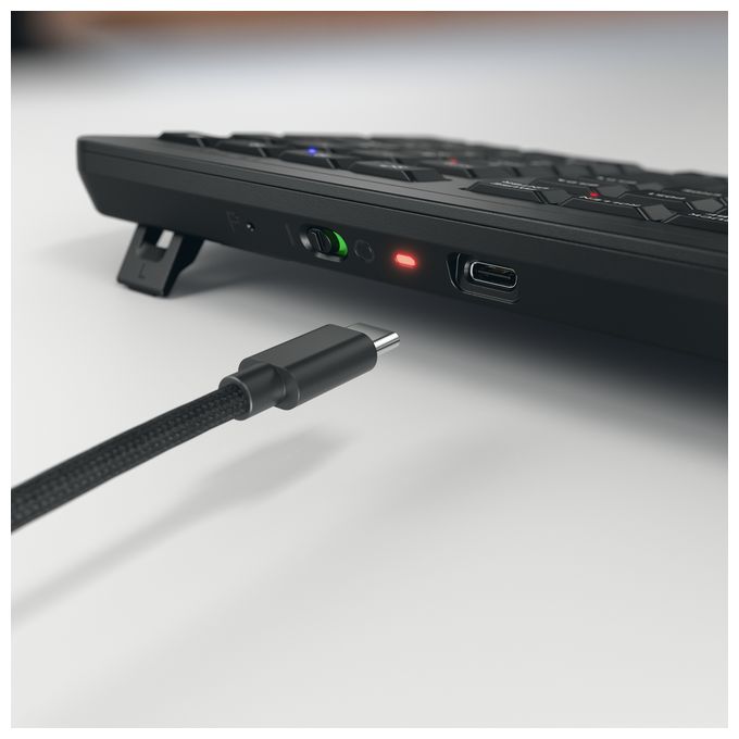 LED Heimbüro Tastatur USB + RF Wireless + Bluetooth 2.4 GHz  Stream Ultimate (Schwarz) 