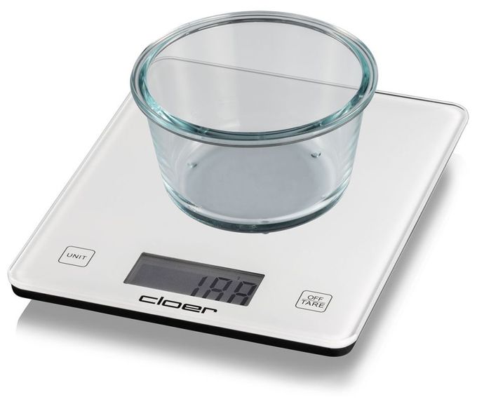 Elektronische Küchenwaage bis 10 kg Genauigkeit 5 g  6871 (Weiß) 