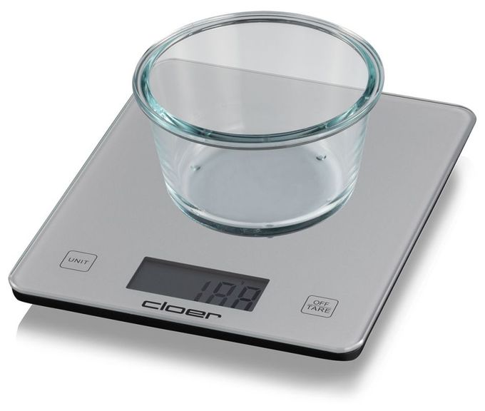 Elektronische Küchenwaage bis 10 kg Genauigkeit 5 g  6878 (Silber) 