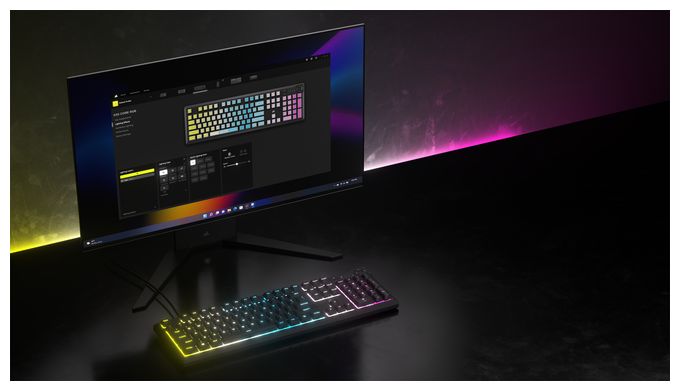 RGB-LED Gaming Tastatur USB  K55 Core (Grau) 