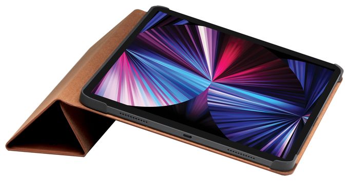 Folio aus Vollnarbenleder für Apple iPad mini (6th generation) bis 21,1 cm (8.3") Kratzresistent mit Magnetverschluss (Beige) Risskov 