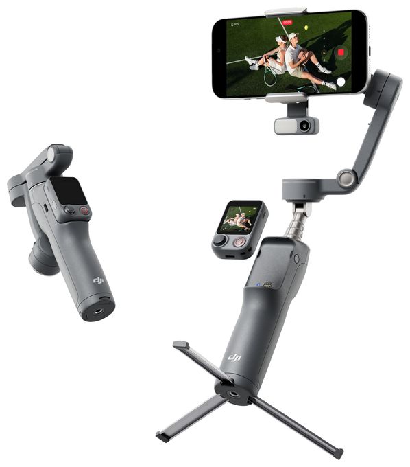 Stativ Gimbal für Smartphone faltbar Bluetooth  Osmo Mobile 8P Advanced Tracking Combo (Schwarz) 