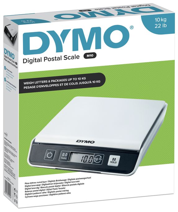 DYMO M10 Paketwaage | bis zu 10 kg | USB Briefwaage mit LCD-Bildschirm | 20 cm x 20 cm 