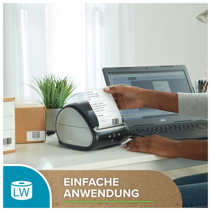 DYMO Original LabelWriter Versandetiketten (Extragroß) für LabelWriter 5XL/4XL-Etikettendrucker | 104 mm x 159 mm | Rolle mit 220 Etiketten | selbstklebend | für LabelWriter Beschriftungsgerät 