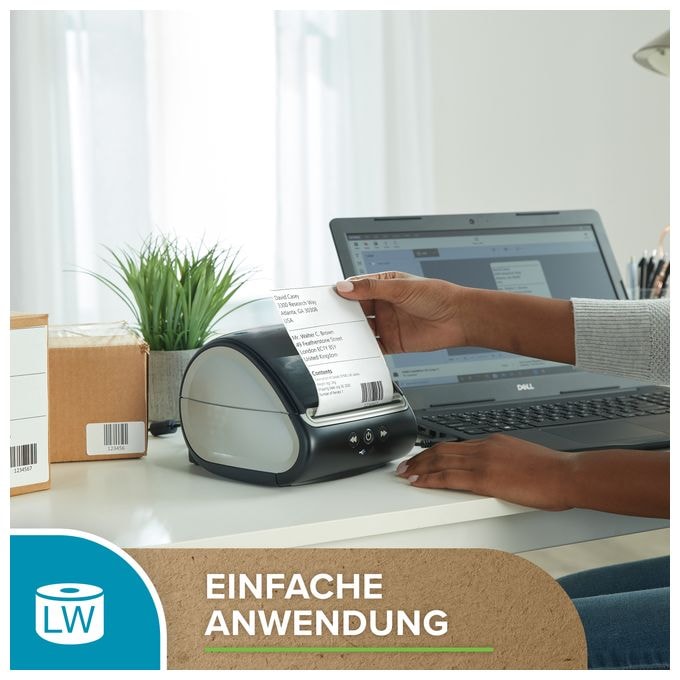 DYMO Original LabelWriter Versand/Namensschild-Etiketten | 102 mm x 59 mm | 2 Rollen mit je 575 leicht ablösbaren Etiketten (1.150 Etiketten) | für LabelWriter 4XL/5XL Etikettendrucker 