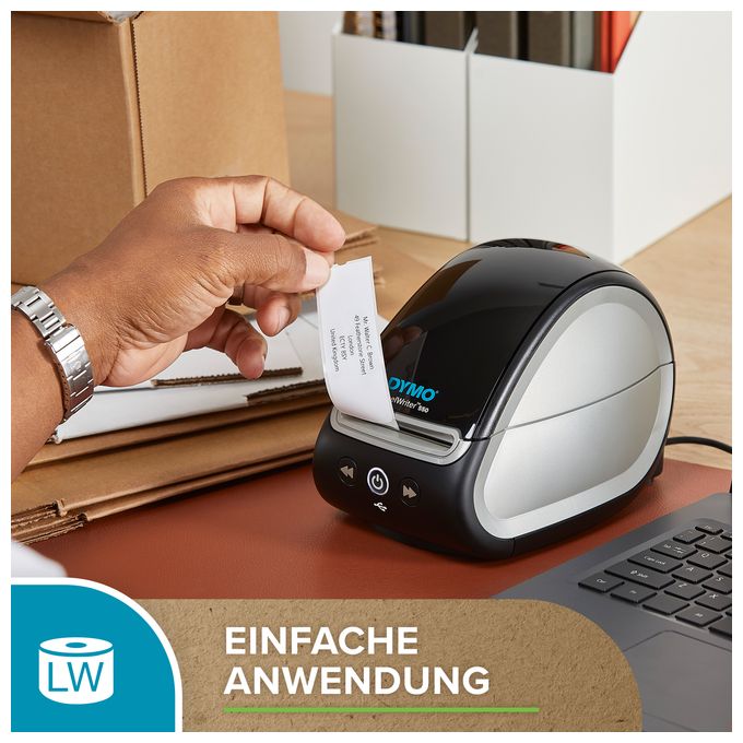 DYMO Original LabelWriter-Ordner-Etiketten | 38 mm x 190 mm | Rolle mit 110 leicht ablösbaren Etikettenband | selbstklebend | für LabelWriter Etikettendrucker und Beschriftungsgerät 