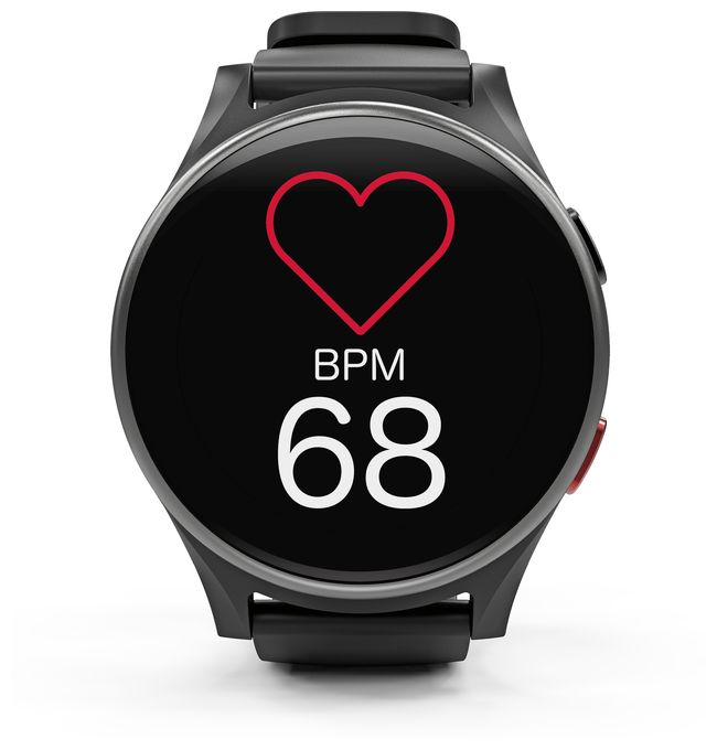 Digital Smartwatch Rund IP68 4G  Watch LTE (Schwarz, Silber) 