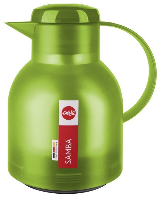  505763 SAMBA Quick Press Isolierkanne 1,0l Glas-Isolierkolben (Grün) 