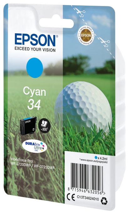 originale Druckerpatronen Cyan 4,2 ml 34 C13T34624010 