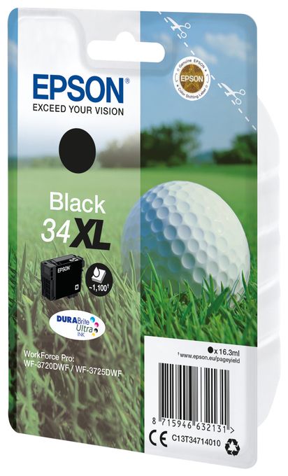 originale Druckerpatronen Schwarz 16,3 ml 1100 Seiten 34XL C13T34714010 