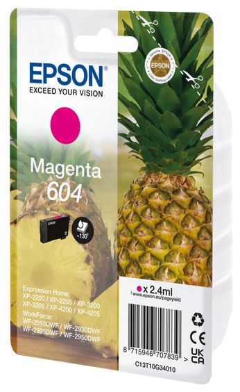 kompatible Druckerpatronen Magenta 2,4 ml 604 C13T10G34010 