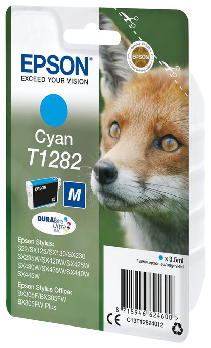 originale Druckerpatronen Cyan 3,5 ml T1282 C13T12824012 