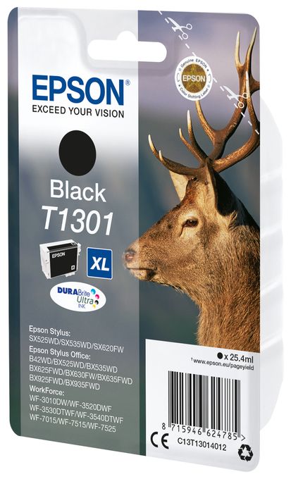 originale Druckerpatronen Schwarz 25,4 ml T1301XL C13T13014012 