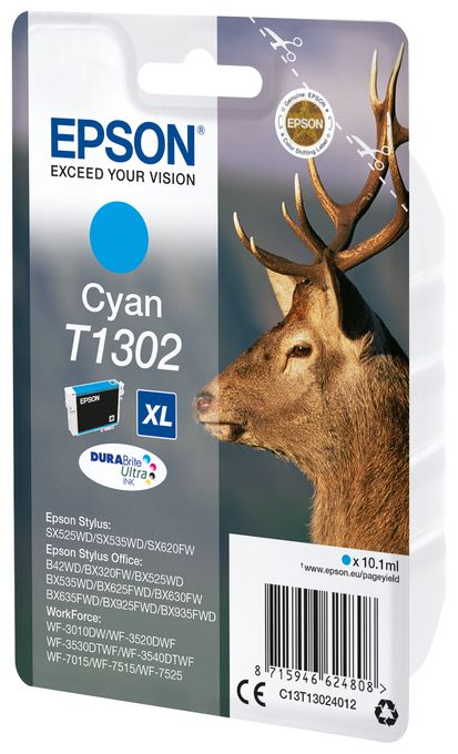 originale Druckerpatronen Cyan 10,1 ml T1302XL C13T13024012 