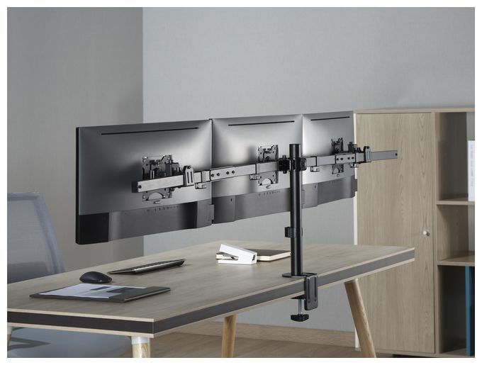 17"-32" Dreifach schwenkbare Monitor-Schreibtischhalterung 