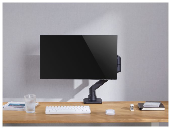 17"-49" Schwerlast-Monitor-Schreibtischhalterung, Schwarz 