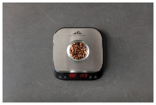 Elektronische Küchenwaage bis 3 kg Genauigkeit 0,1 g  Artista Coffee (Silber) 