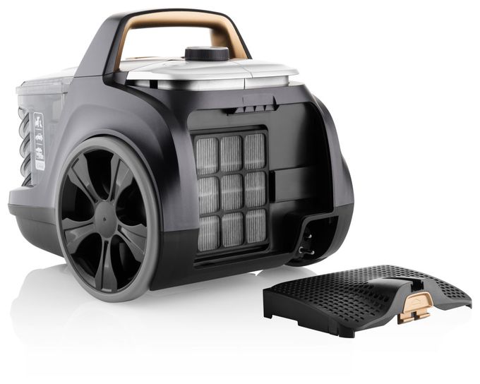 Bodenstaubsauger Beutellos 850 W HEPA (Schwarz, Gold, Silber) Grande Animal 