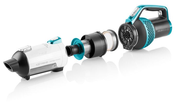 Handstaubsauger Beutellos bis 80 min Laufzeit 28,8 V HEPA  Magic Aqua Plus (Schwarz, Blau) 
