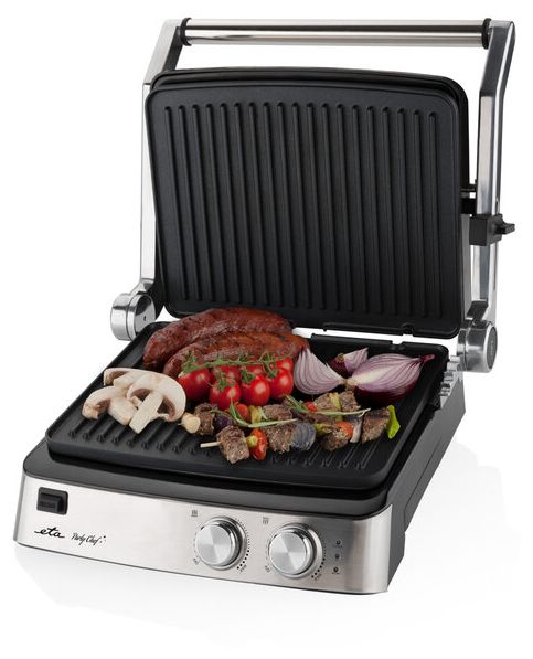 2000 W mit 290 x 230 mm Fläche  Party Chef Contact (Schwarz, Edelstahl) 
