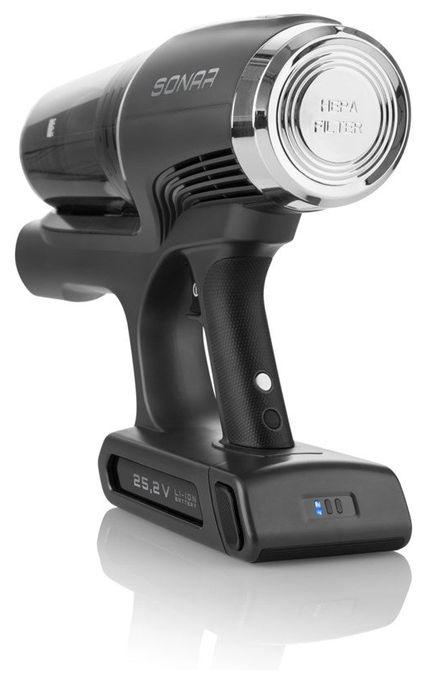 Handstaubsauger Beutellos bis 40 min Laufzeit 25,2 V HEPA  Sonar (Grau) 