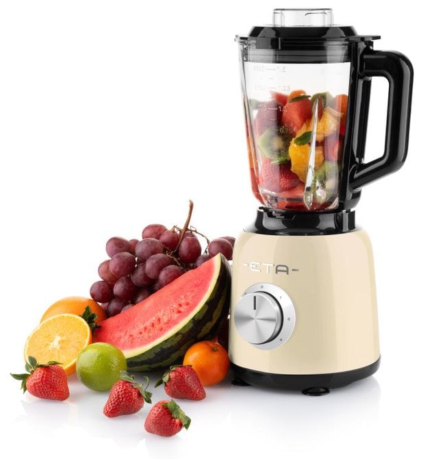 1,5 l Standmixer 3 Geschwindigkeiten 1200 W (Beige, Schwarz, Transparent) Storio 