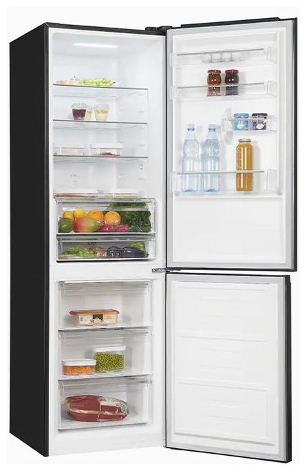 243 l / 104 l Kühl-Gefrierkombi freistehend NoFrost 162 kWh Jahr  KGC350-105-NF-040C (Schwarz) 