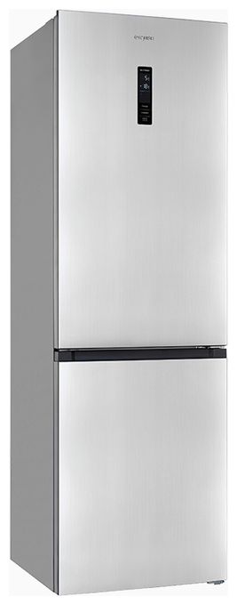 243 l / 104 l Kühl-Gefrierkombi freistehend NoFrost 162 kWh Jahr  KGC350-105-NF-040C (Schwarz, Edelstahl) 