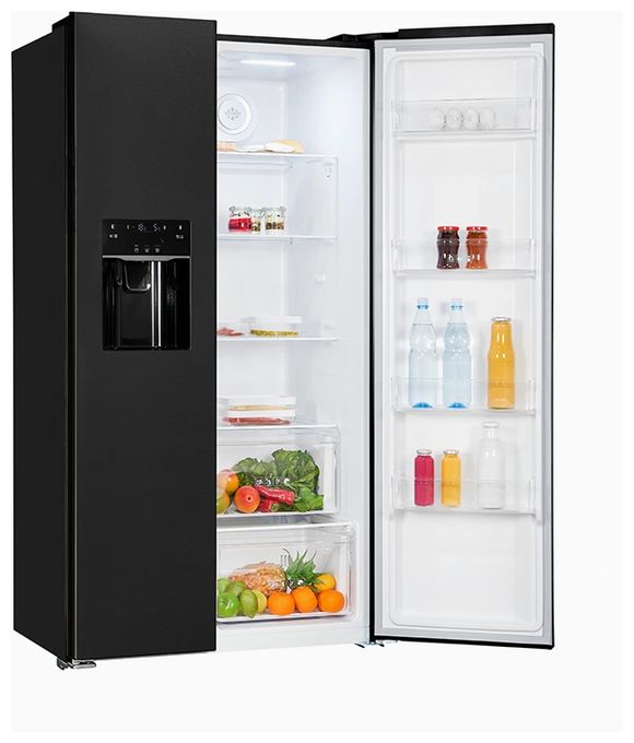 Side-by-Side Kühl-/ Gefrierkombination 344 l / 169 l 306 kWh NoFrost 1775 mm x 910 mm  SBS520-CF-040E (Schwarz) 