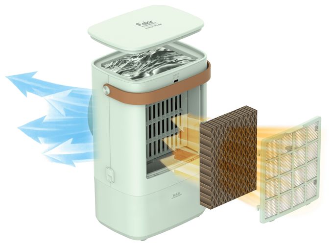 100 m³/h Tragbarer Verdunstungsluftkühler 32 dB  Prestige TC400 (Grün) 