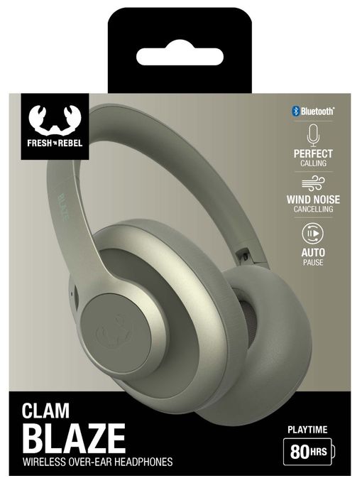 Over-Ear Bluetooth Kopfhörer kabellos 80 h Laufzeit USB Typ-C  Clam Blaze (Grün) 