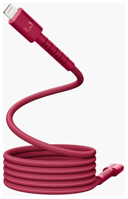 Stecker Rundkabel Lightning auf USB C 2 m  FlexWave (Rot) 