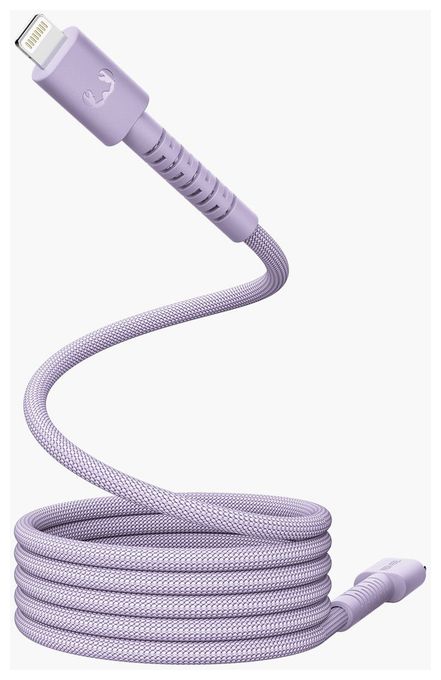 Stecker Rundkabel Lightning auf USB C bis 30 W 2 m  FlexWave (Violett) 