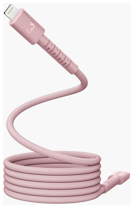 Stecker Rundkabel Lightning auf USB C 2 m  FlexWave (Pink) 