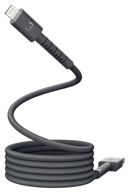 Stecker Rundkabel Lightning auf USB A 2 m  FlexWave (Grau) 