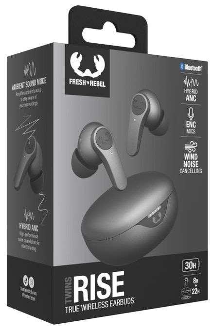 In-Ear Bluetooth Kopfhörer Kabellos TWS IPX4  Twins Rise ANC (Grau) 