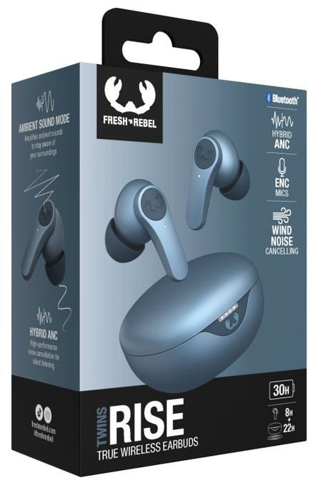 In-Ear Bluetooth Kopfhörer Kabellos TWS IPX4  Twins Rise ANC (Blau) 