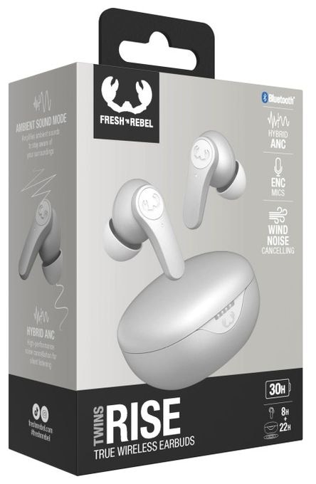 In-Ear Bluetooth Kopfhörer Kabellos TWS IPX4  Twins Rise ANC (Grau) 