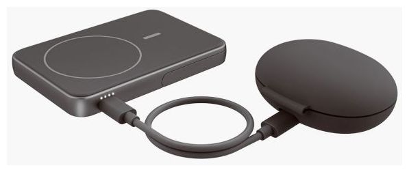 5000 mAh Powerbank USB Typ-C Kabelloses Laden  Wireless Magnetic (Grau) 