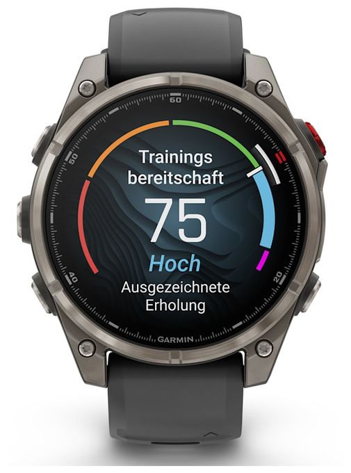 Digital 47 mm Smartwatch Rund 360 h  Fenix 8 Pro (Graphit, Titan) 