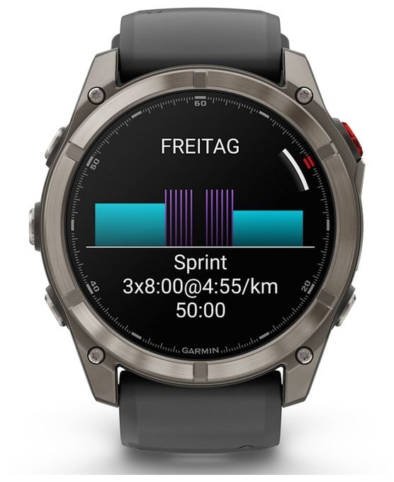 Digital 51 mm Smartwatch Rund 648 h  Fenix 8 Pro (Graphit, Titan) 