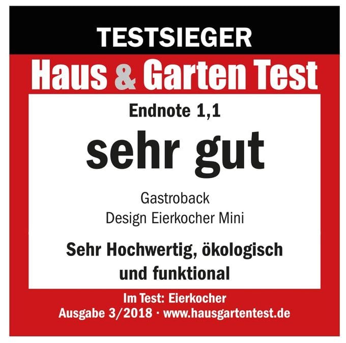 Eierkocher für 3 Eier  42800 Design (Schwarz, Edelstahl) 