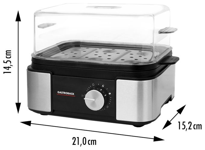 Eierkocher für 6 Eier  42803 EasyCook 6 (Schwarz, Edelstahl) 
