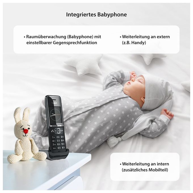 Analoges/DECT-Telefon  Comfort 550HX Duo (Schwarz) 