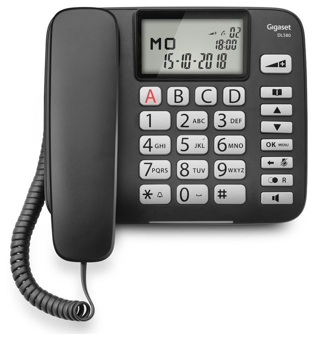 Analoges Telefon  DL580 (Schwarz) 