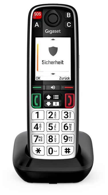 Analoges/DECT-Telefon  Easy 500 (Schwarz, Silber) 