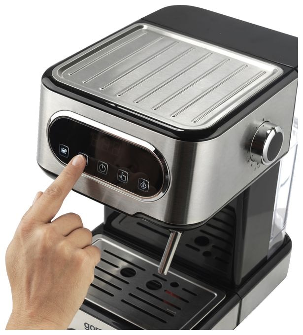 Siebträger Kaffeemaschine 15 bar  ESCM15DBK (Schwarz, Edelstahl) 